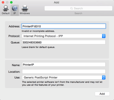 add generic pcl driver for mac